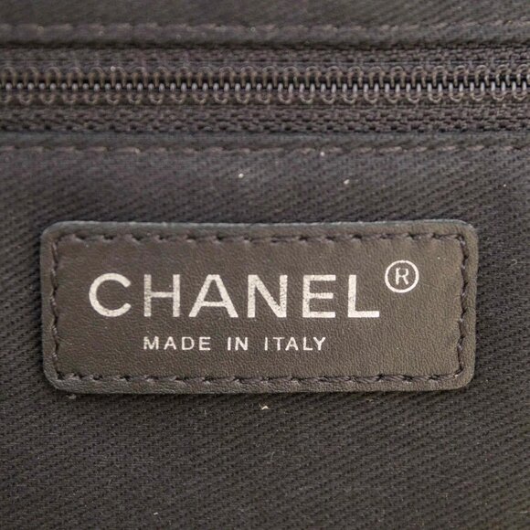 Authentic CHANEL PVC Tweed Patchwork Jumbo Single Flap Black - Picture 11 of 16